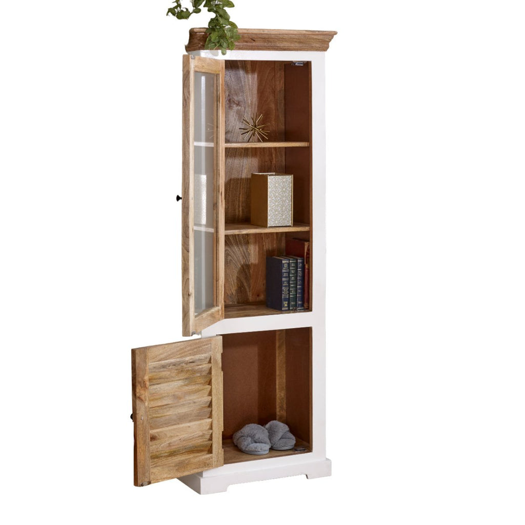 Bianco Solid Mango Wood Bookcase White - Joe’s Haven