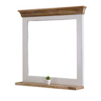 Bianco Solid Mango Wood Wall Mirror White - Joe’s Haven