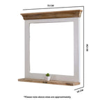 Bianco Solid Mango Wood Wall Mirror White - Joe’s Haven