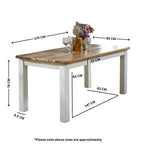 Bianco Solid Mango Wood White Dining Table 170Cm - Joe’s Haven