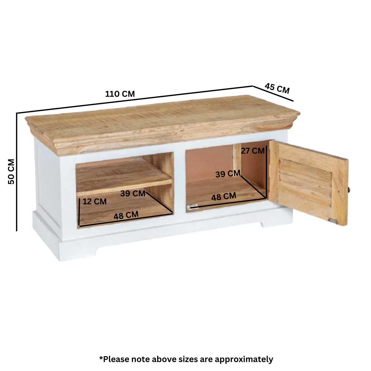 Bianco Wood Shoe Rack Upto 43" - Joe’s Haven