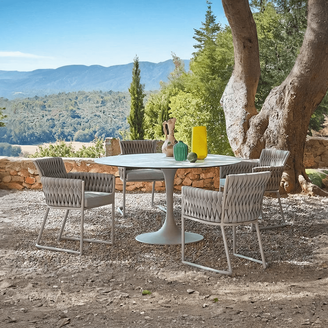 Macleod Garden Dining Table Set, Rattan - Joe’s Haven