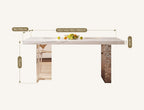 Madison Dining Table, White Sintered Stone & Acrylic - Joe’s Haven