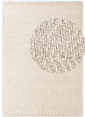 Majoli Natural White Herringbone Wool & Jute Rug - Joe’s Haven