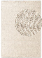 Majoli Natural White Herringbone Wool & Jute Rug - Joe’s Haven