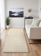 Majoli Natural White Herringbone Wool & Jute Rug - Joe’s Haven