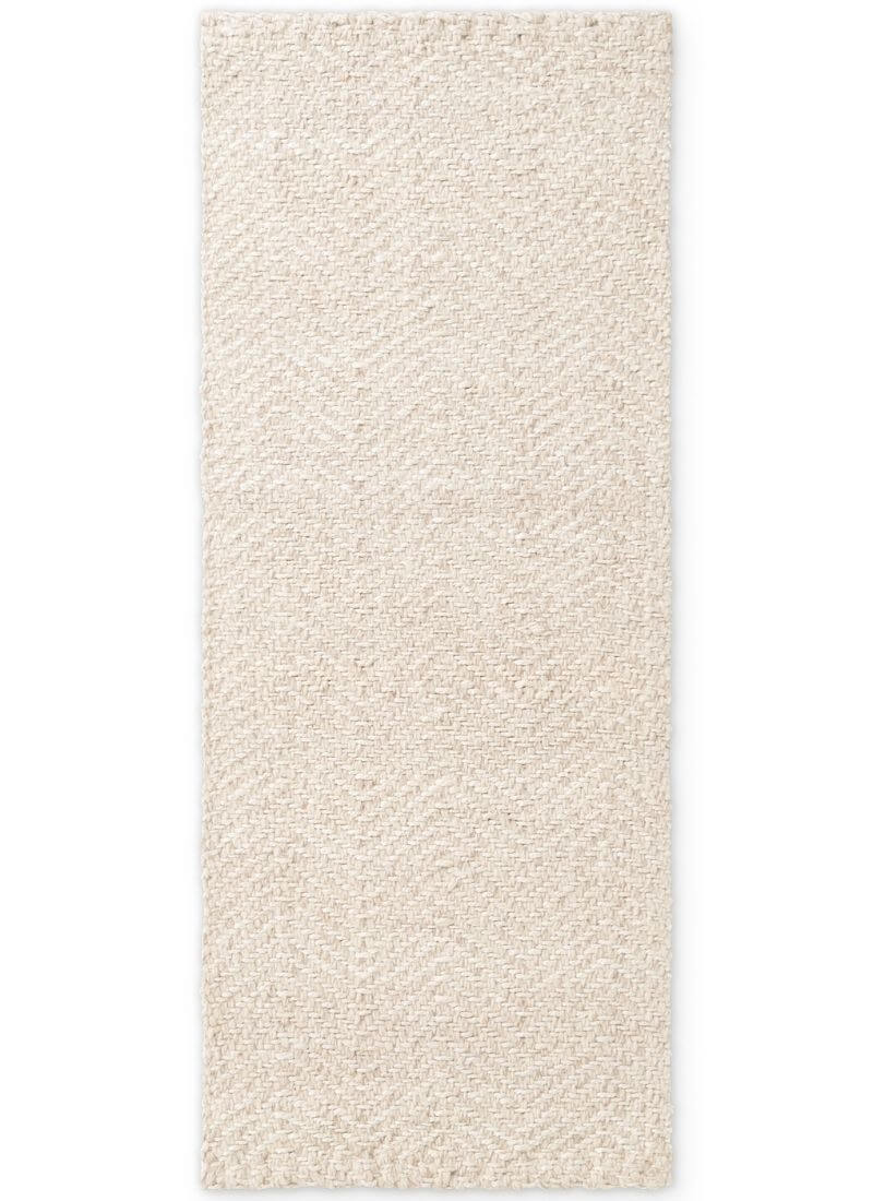 Majoli Natural White Herringbone Wool & Jute Rug - Joe’s Haven