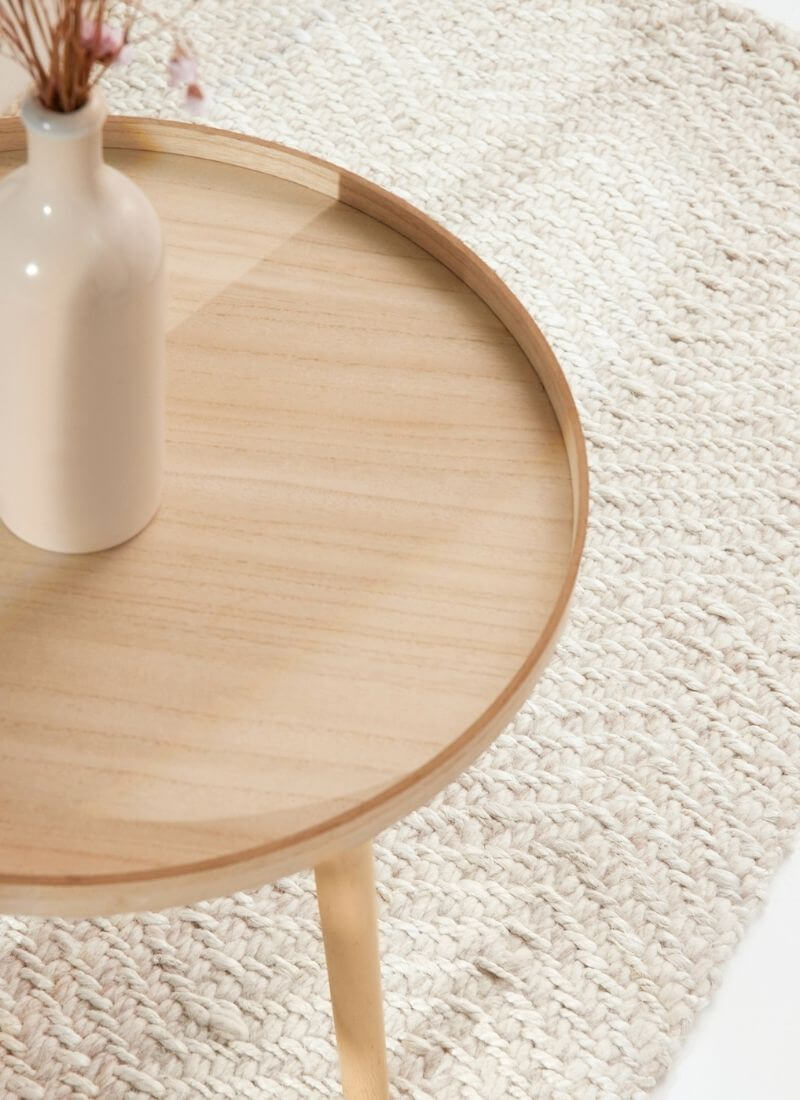 Majoli Natural White Herringbone Wool & Jute Rug - Joe’s Haven