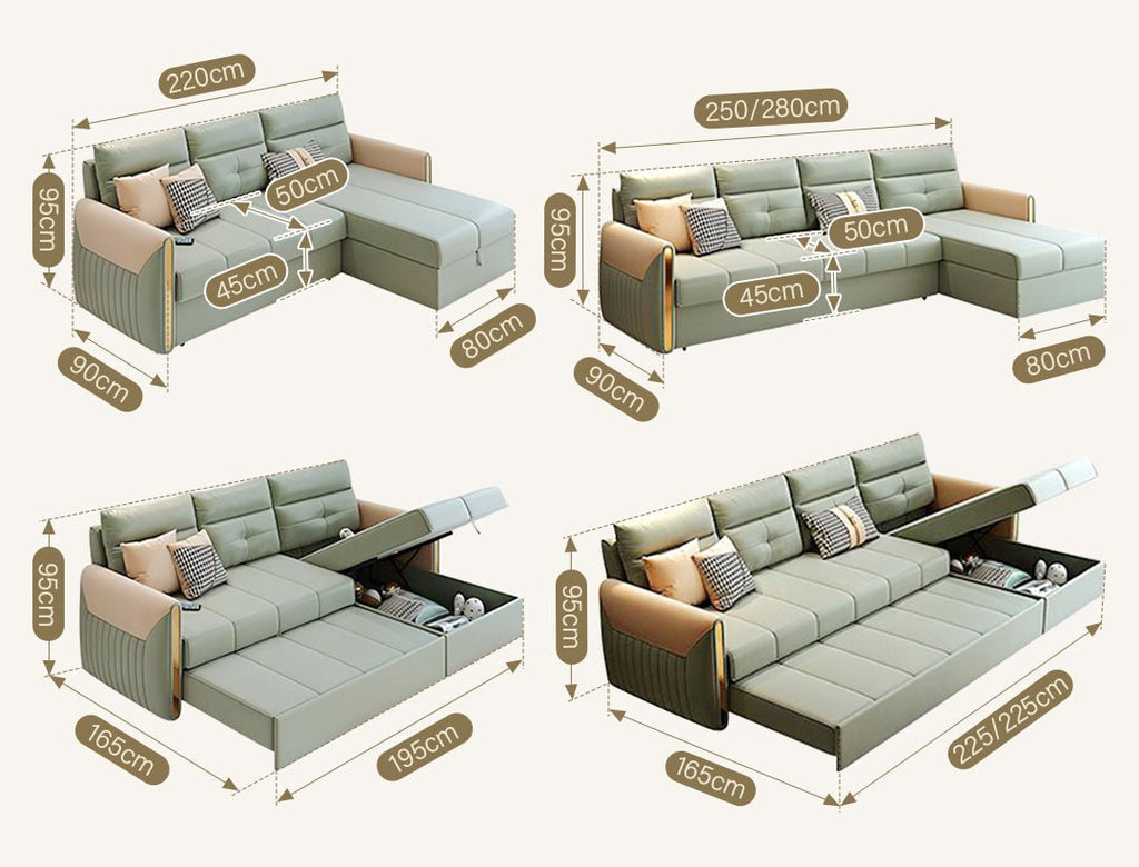 Malhotra L Shape Sofa Bed, Small Corner Sofa Bed - Joe’s Haven