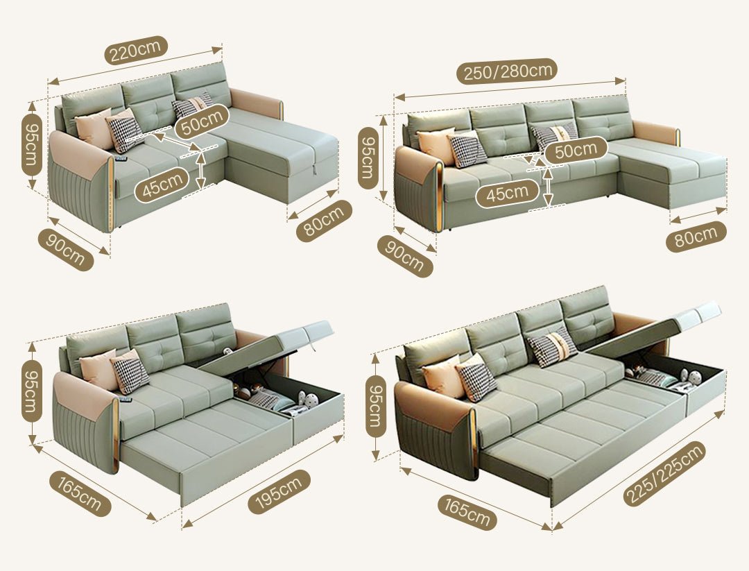 Malhotra L Shape Sofa Bed, Small Corner Sofa Bed - Joe’s Haven