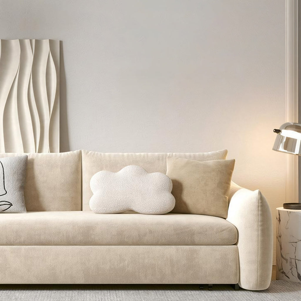 Meera Two Seater Sofa Bed with Storage, Suede