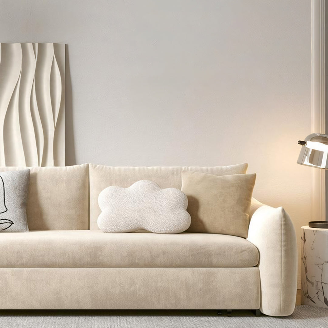 Meera Two Seater Sofa Bed with Storage, Suede