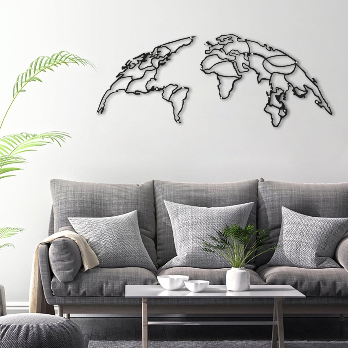 Globe - Metal World Map - Joe’s Haven