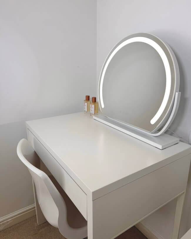 Mila LED Vanity Mirror White - Joe’s Haven