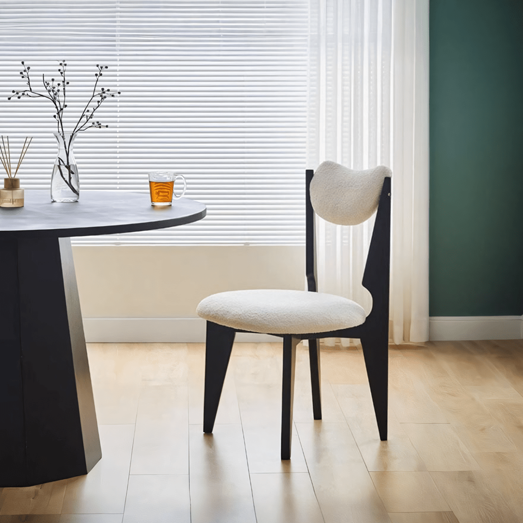 Molan Dining Chair, White Boucle - Joe’s Haven