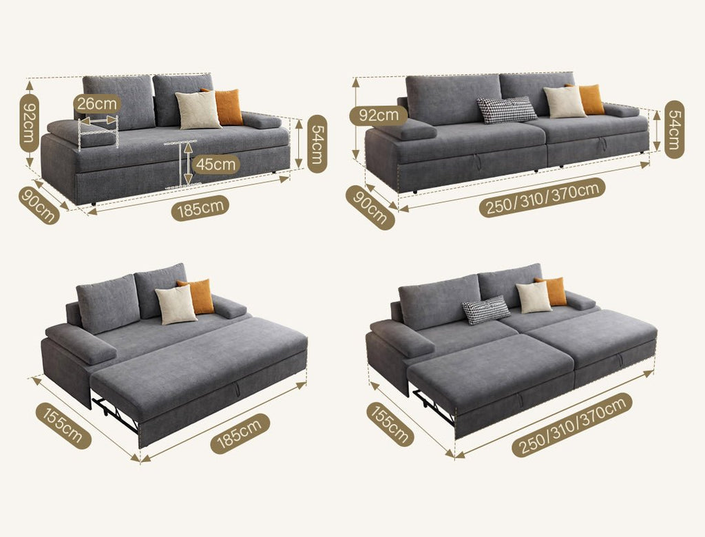 Molly Three Seater Sofa Bed, More Colours - Joe’s Haven