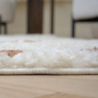 Moodi Shaggy Cream/Terra Biscotti Rug - Joe’s Haven