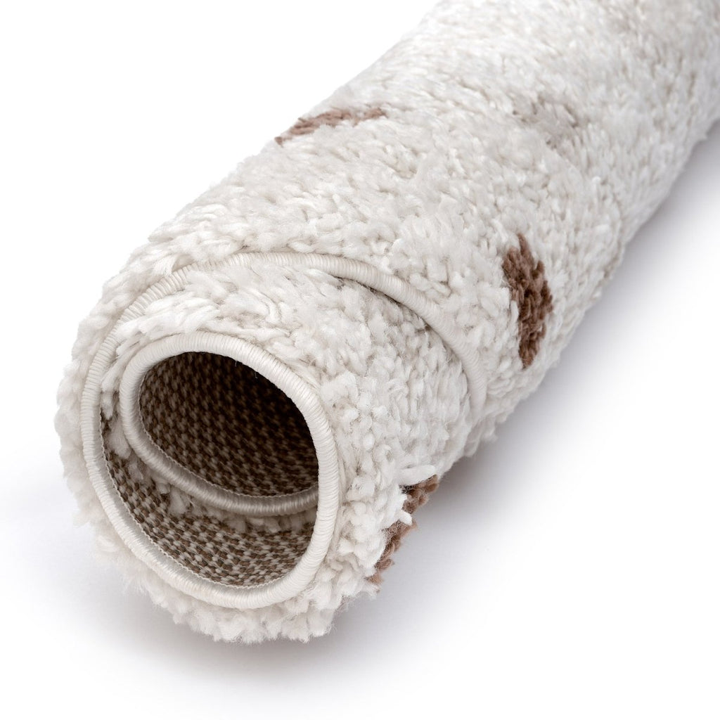 Moodi Shaggy Cream/Terra Biscotti Rug - Joe’s Haven