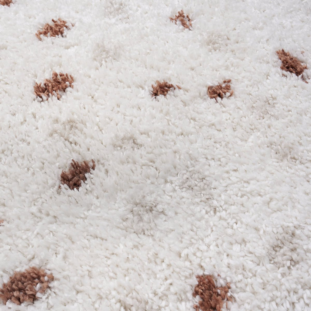 Moodi Shaggy Cream/Terra Biscotti Rug - Joe’s Haven