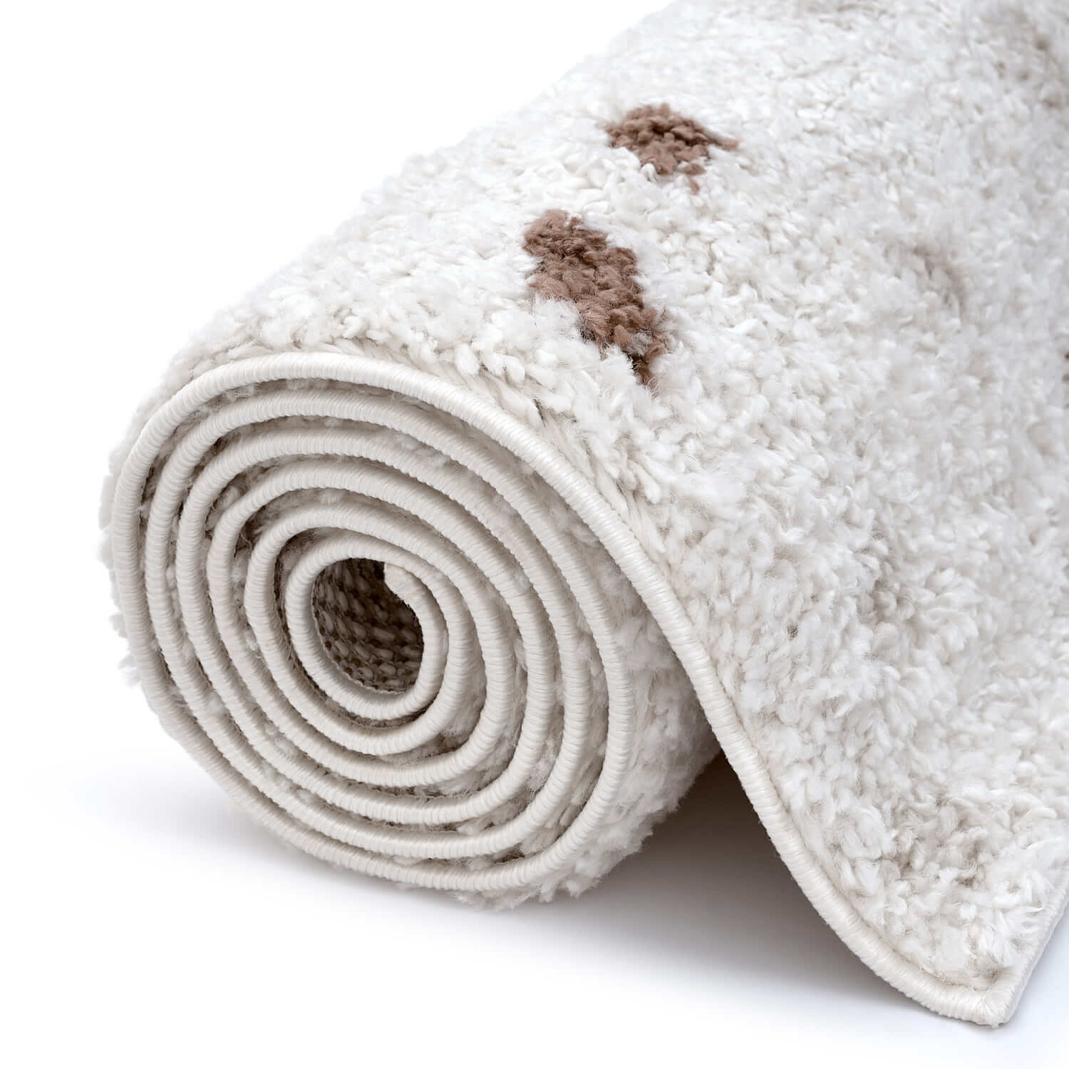 Moodi Shaggy Cream/Terra Biscotti Rug - Joe’s Haven
