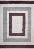 Moodi Shaggy Grey/Purple Contour Rug - Joe’s Haven