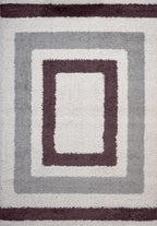 Moodi Shaggy Grey/Purple Contour Rug - Joe’s Haven