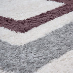 Moodi Shaggy Grey/Purple Contour Rug - Joe’s Haven