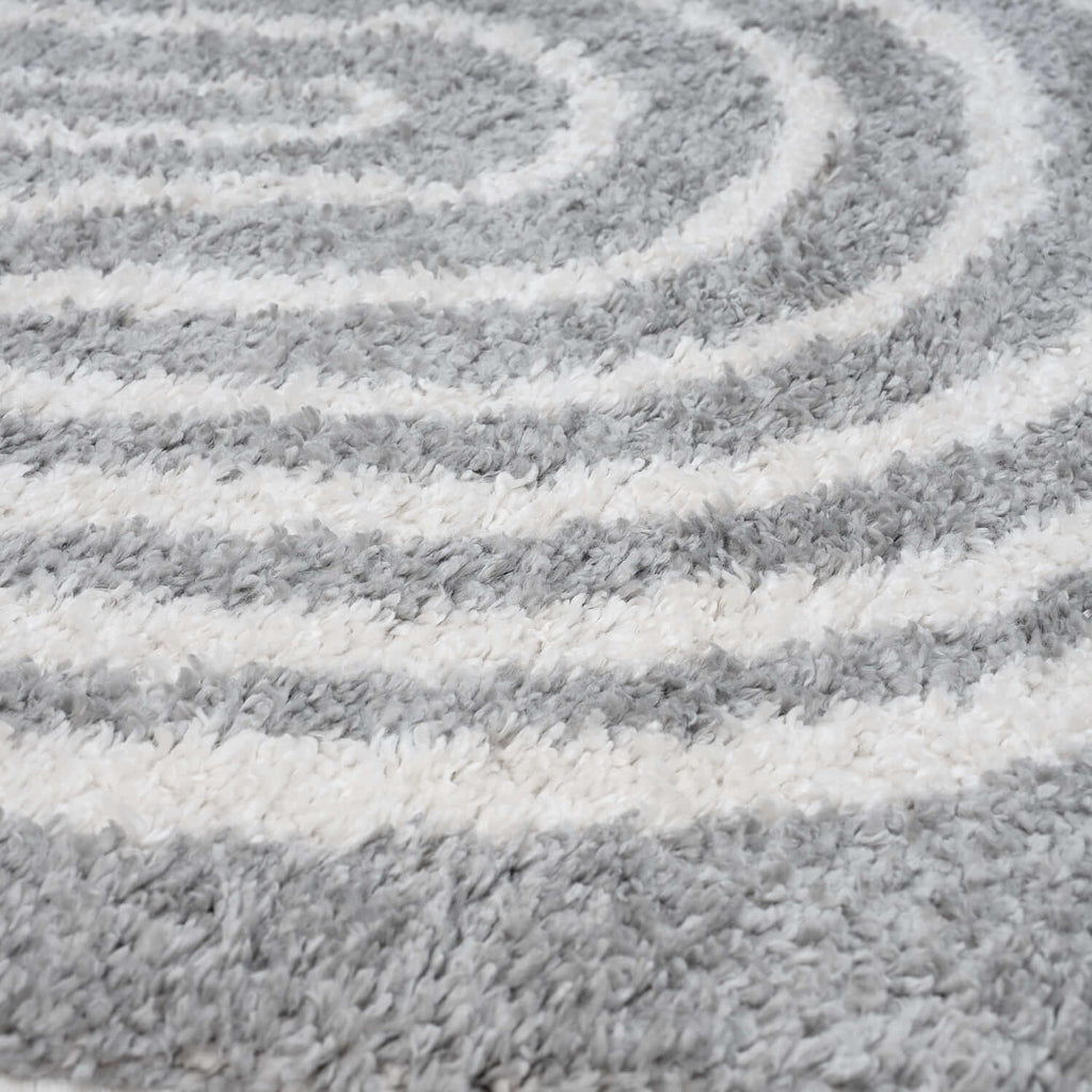 Moodi Shaggy Grey Echo Rug - Joe’s Haven