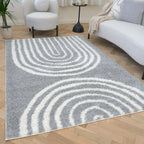 Moodi Shaggy Grey Echo Rug - Joe’s Haven