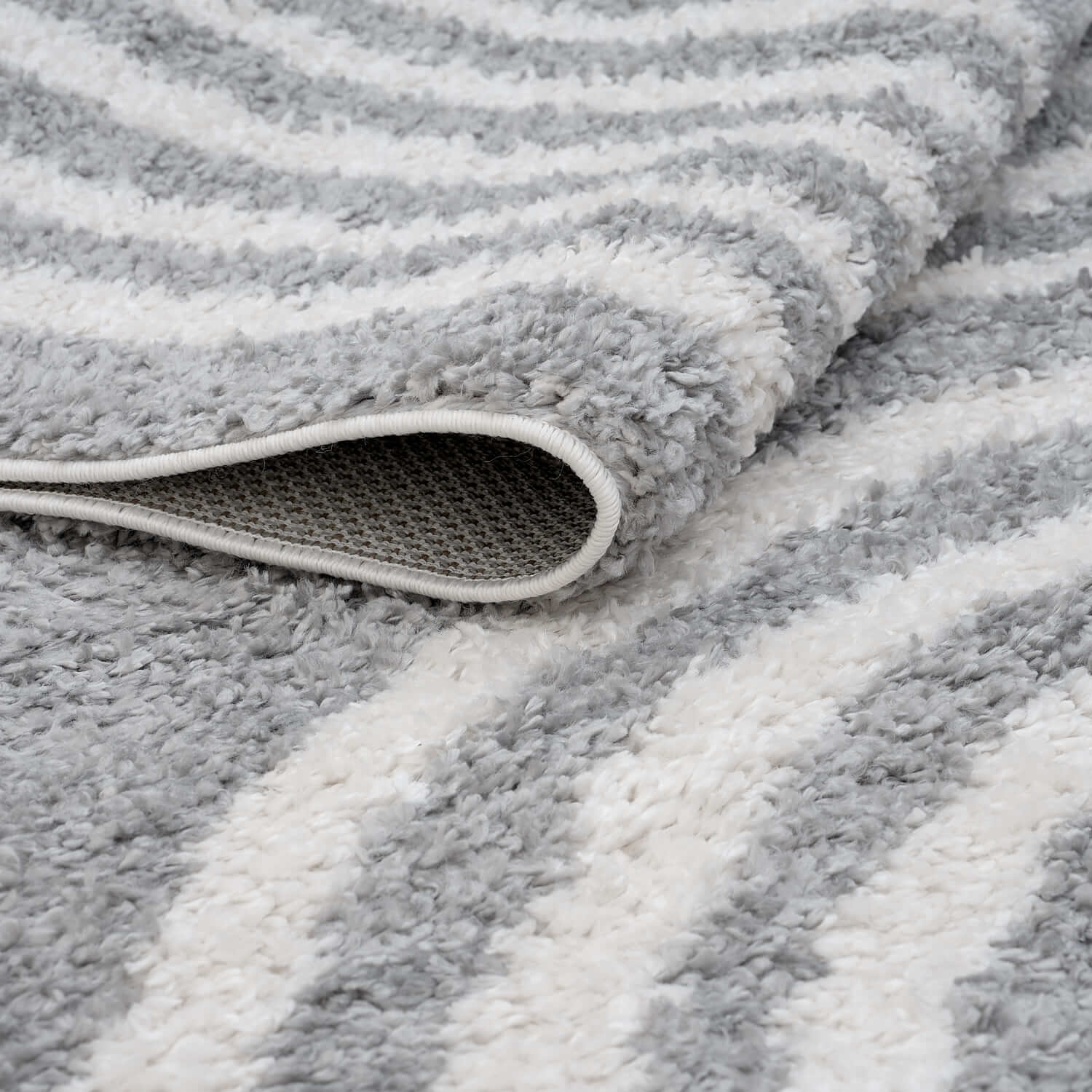 Moodi Shaggy Grey Echo Rug - Joe’s Haven