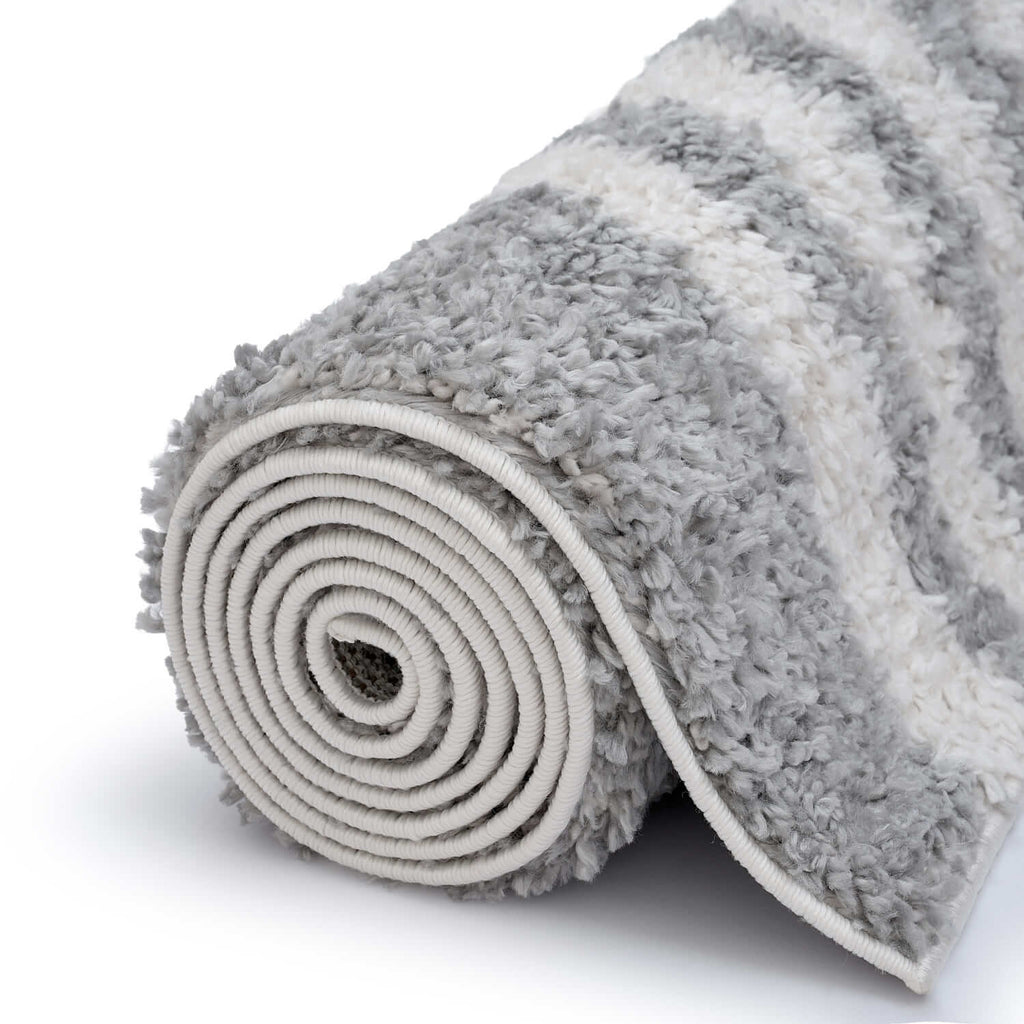 Moodi Shaggy Grey Echo Rug - Joe’s Haven
