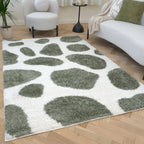Moodi Shaggy Green Erosan Rug - Joe’s Haven