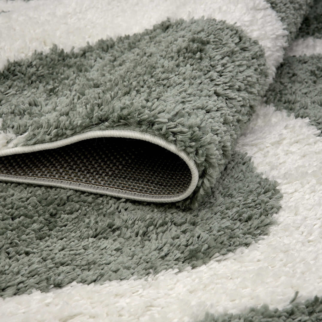 Moodi Shaggy Green Erosan Rug - Joe’s Haven