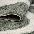 Moodi Shaggy Green Erosan Rug - Joe’s Haven