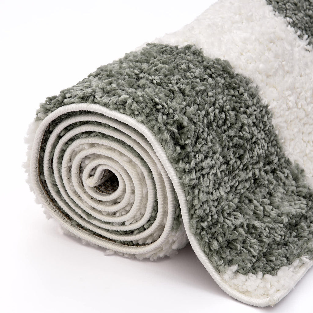 Moodi Shaggy Green Erosan Rug - Joe’s Haven