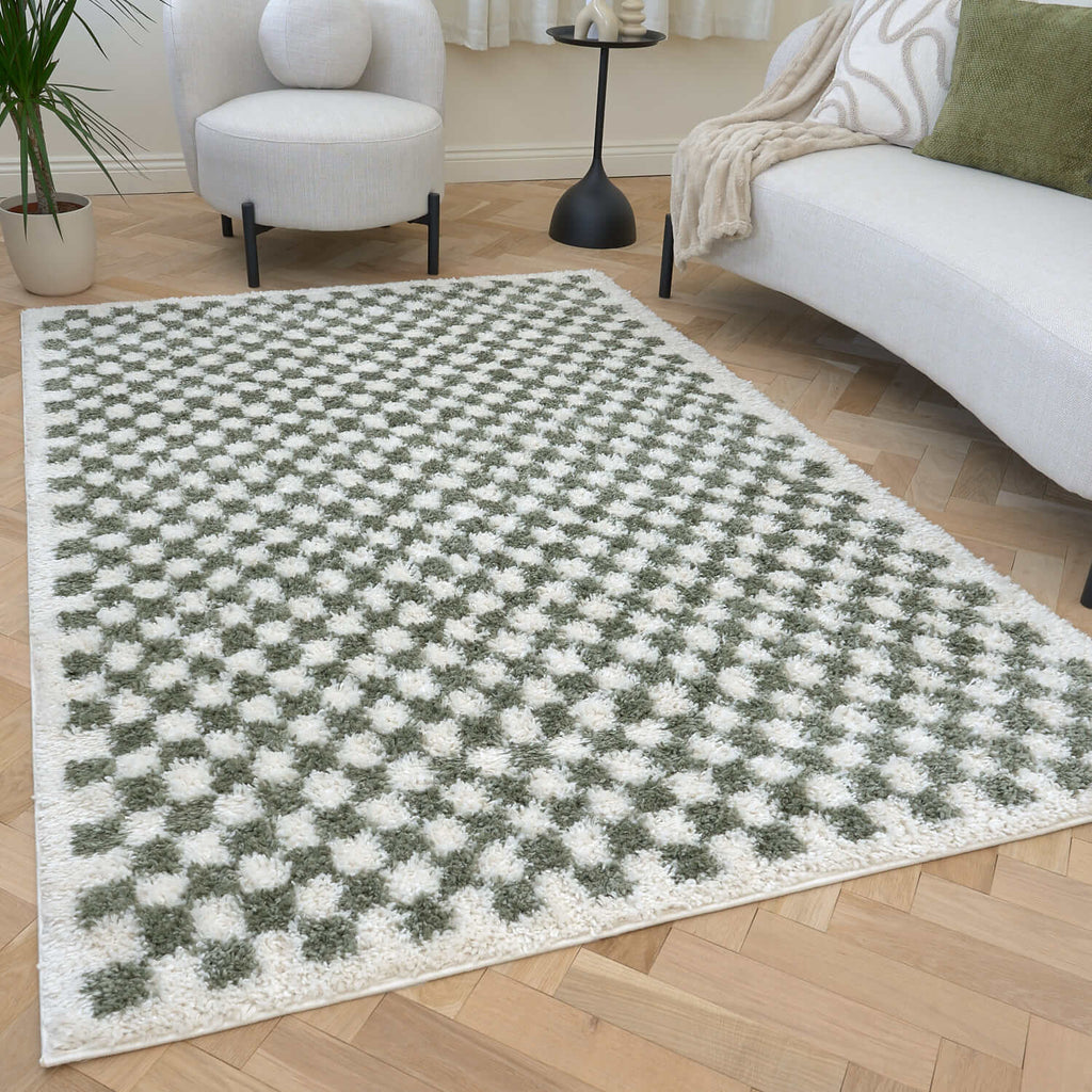 Moodi Shaggy Green Lunel Rug - Joe’s Haven