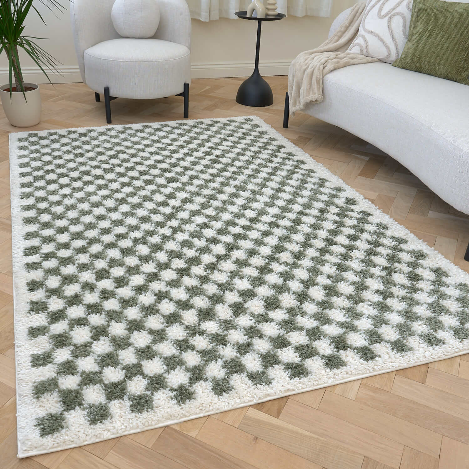 Moodi Shaggy Green Lunel Rug - Joe’s Haven