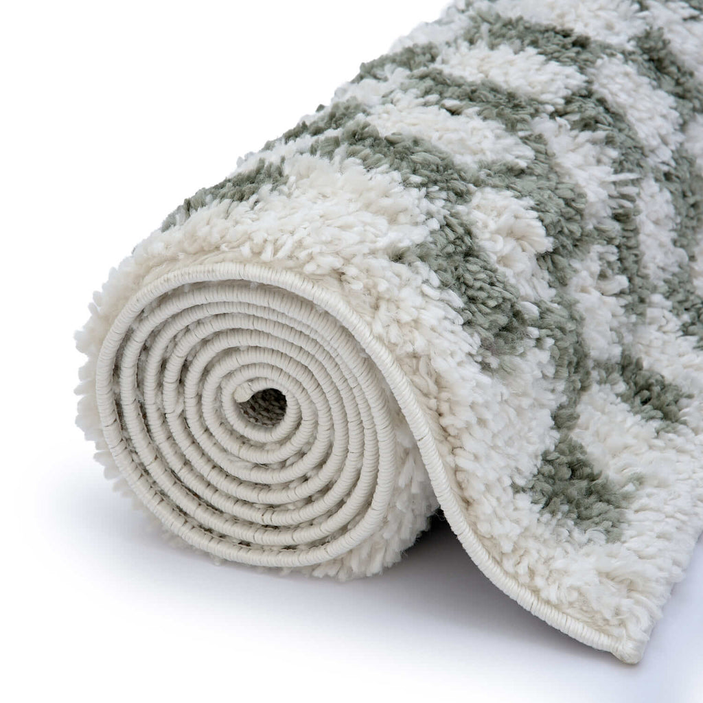 Moodi Shaggy Green Lunel Rug - Joe’s Haven