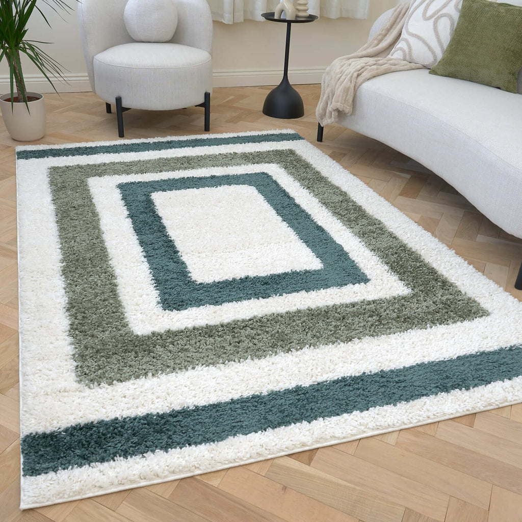 Moodi Shaggy Green Marina Rug - Joe’s Haven