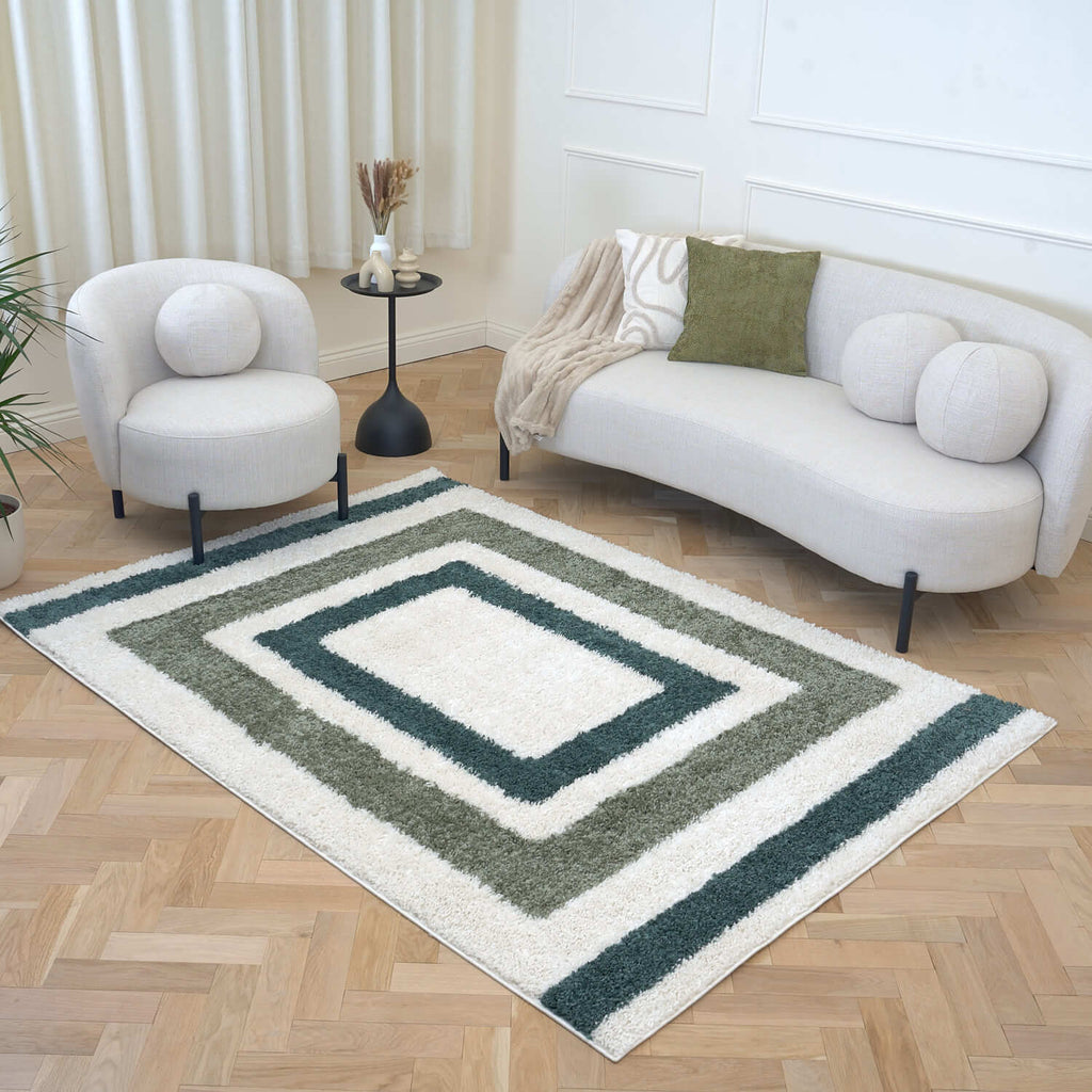 Moodi Shaggy Green Marina Rug - Joe’s Haven