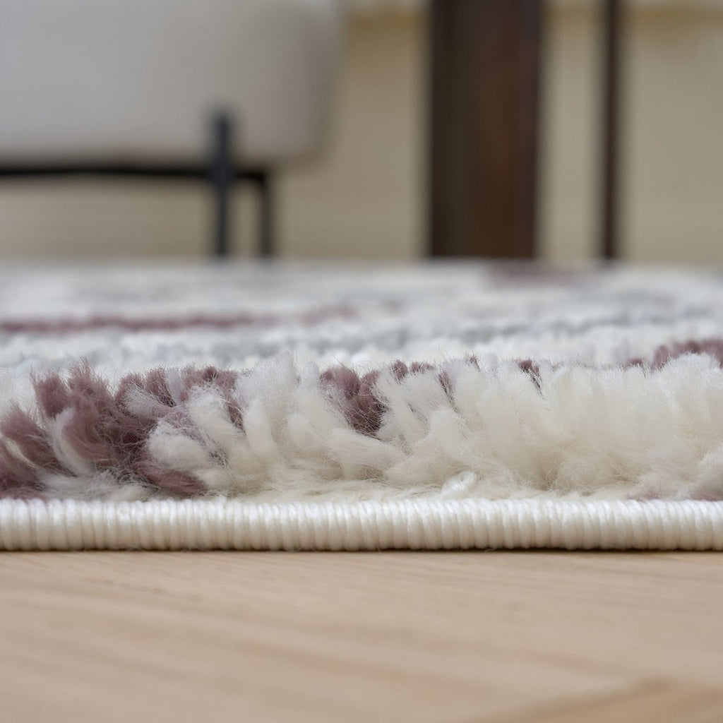 Moodi Shaggy Grey/Purple Mauvine Rug - Joe’s Haven