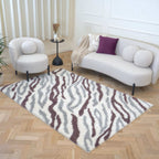 Moodi Shaggy Grey/Purple Mauvine Rug - Joe’s Haven