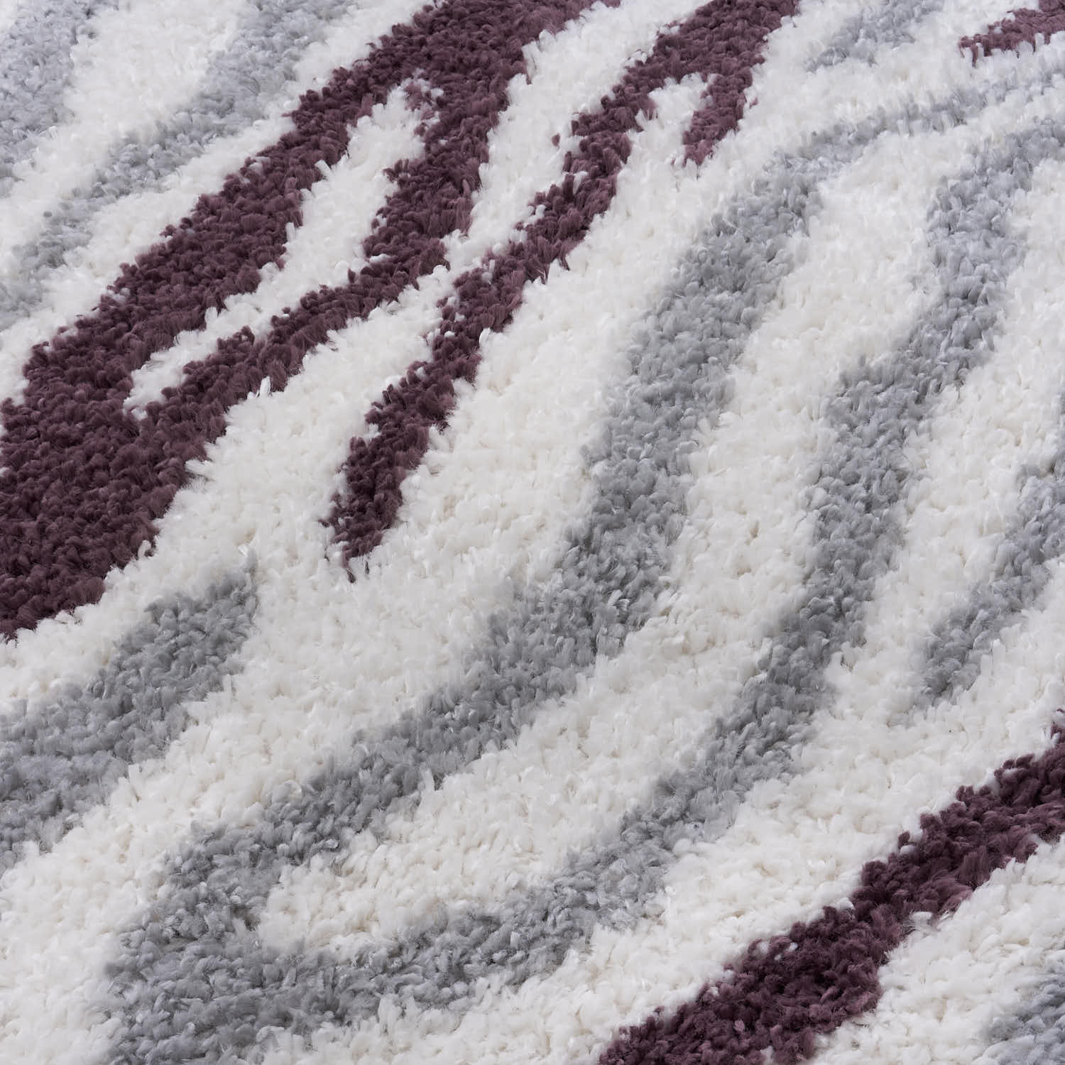 Moodi Shaggy Grey/Purple Mauvine Rug - Joe’s Haven