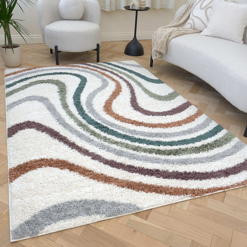 Moodi Shaggy Multicolour Mirage Rug - Joe’s Haven