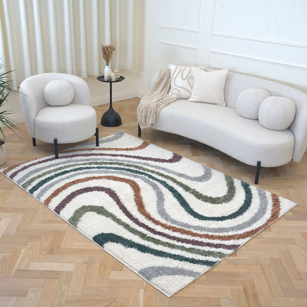 Moodi Shaggy Multicolour Mirage Rug - Joe’s Haven