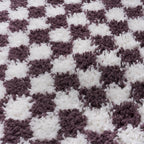 Moodi Shaggy Purple Mosscheck Rug - Joe’s Haven