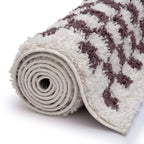 Moodi Shaggy Purple Mosscheck Rug - Joe’s Haven