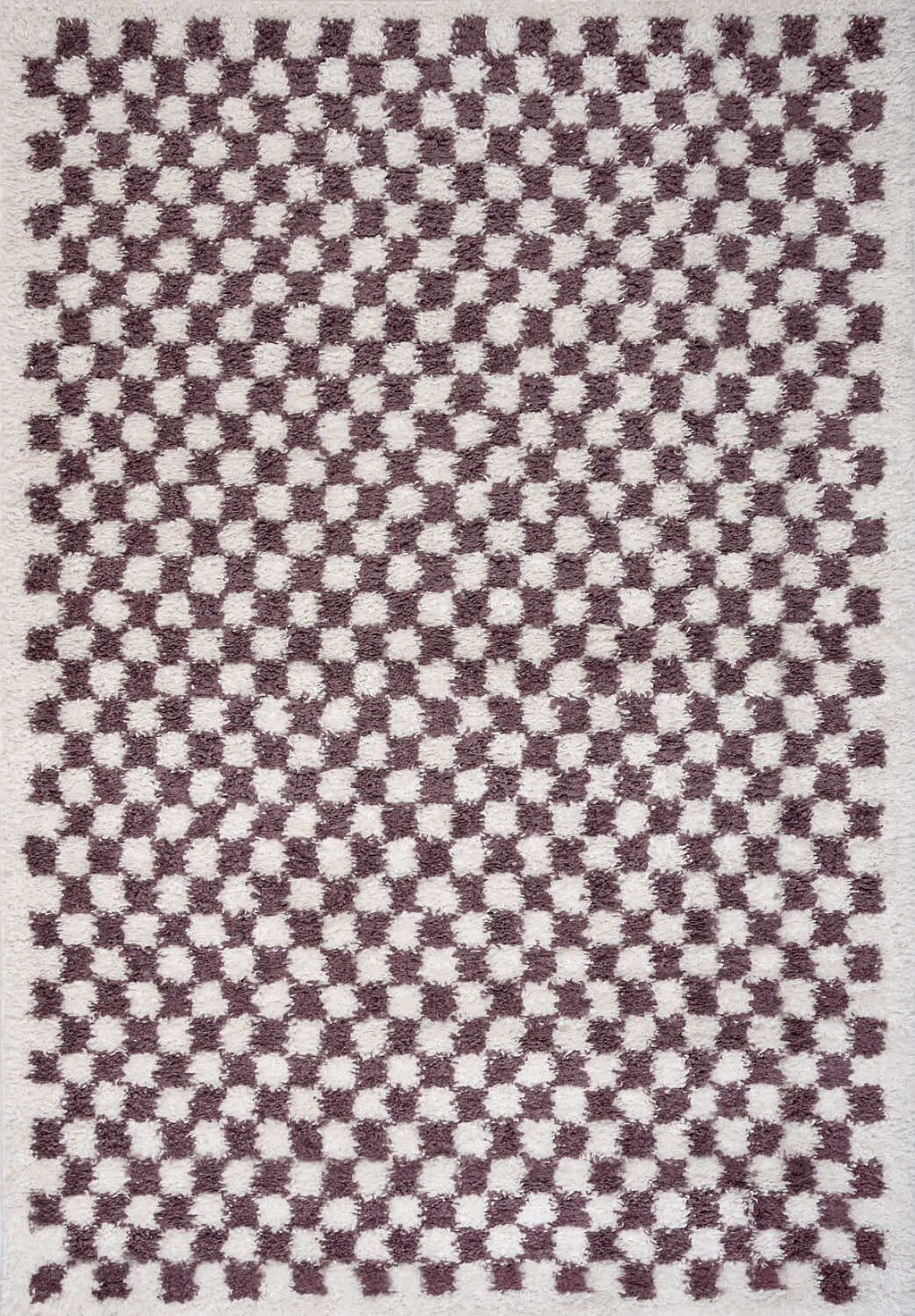 Moodi Shaggy Purple Mosscheck Rug - Joe’s Haven