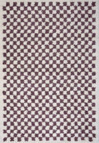 Moodi Shaggy Purple Mosscheck Rug - Joe’s Haven