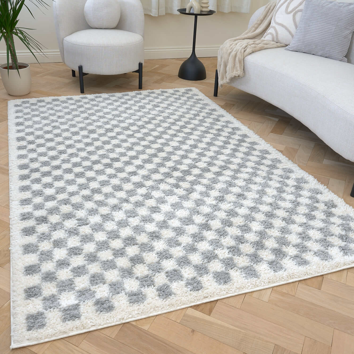 Moodi Shaggy Grey Mulberry Rug - Joe’s Haven